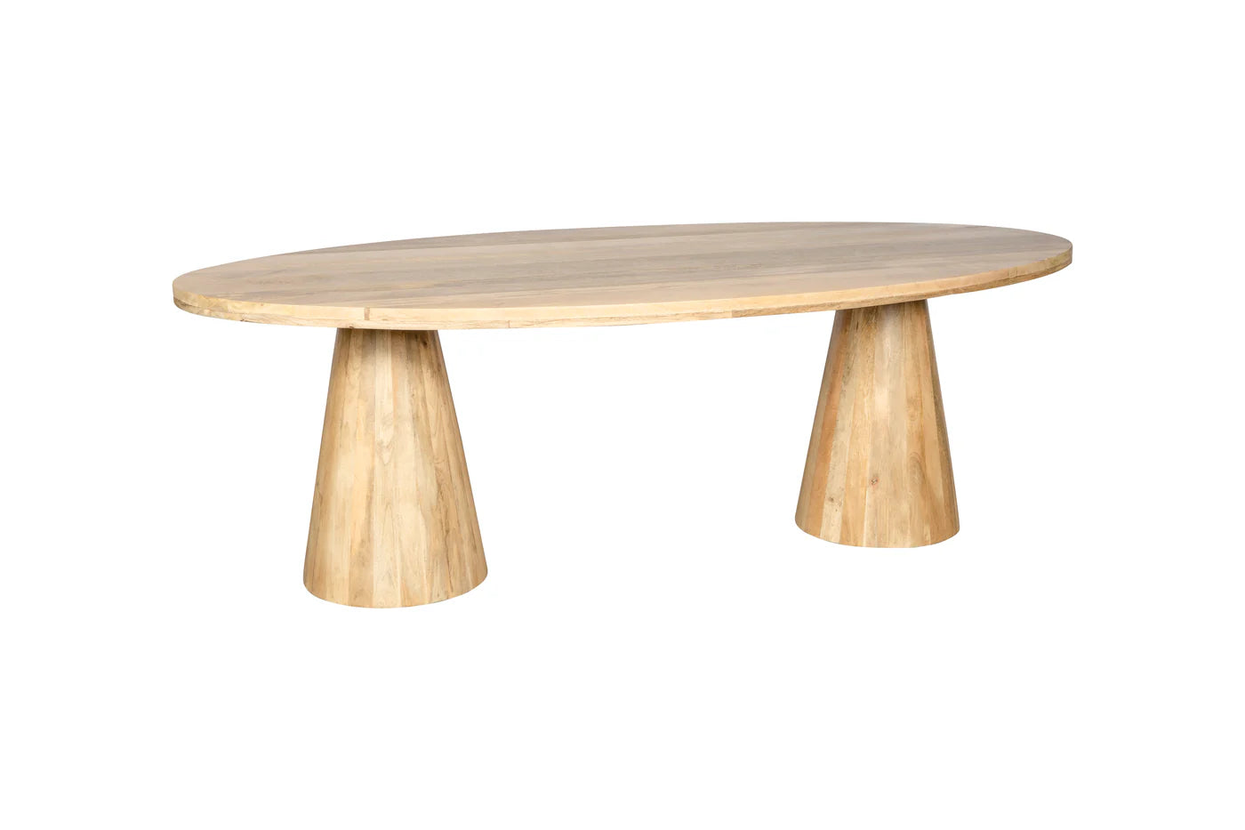 Eettafel Meiko– Japandi ovaal – Mango hout – Naturel