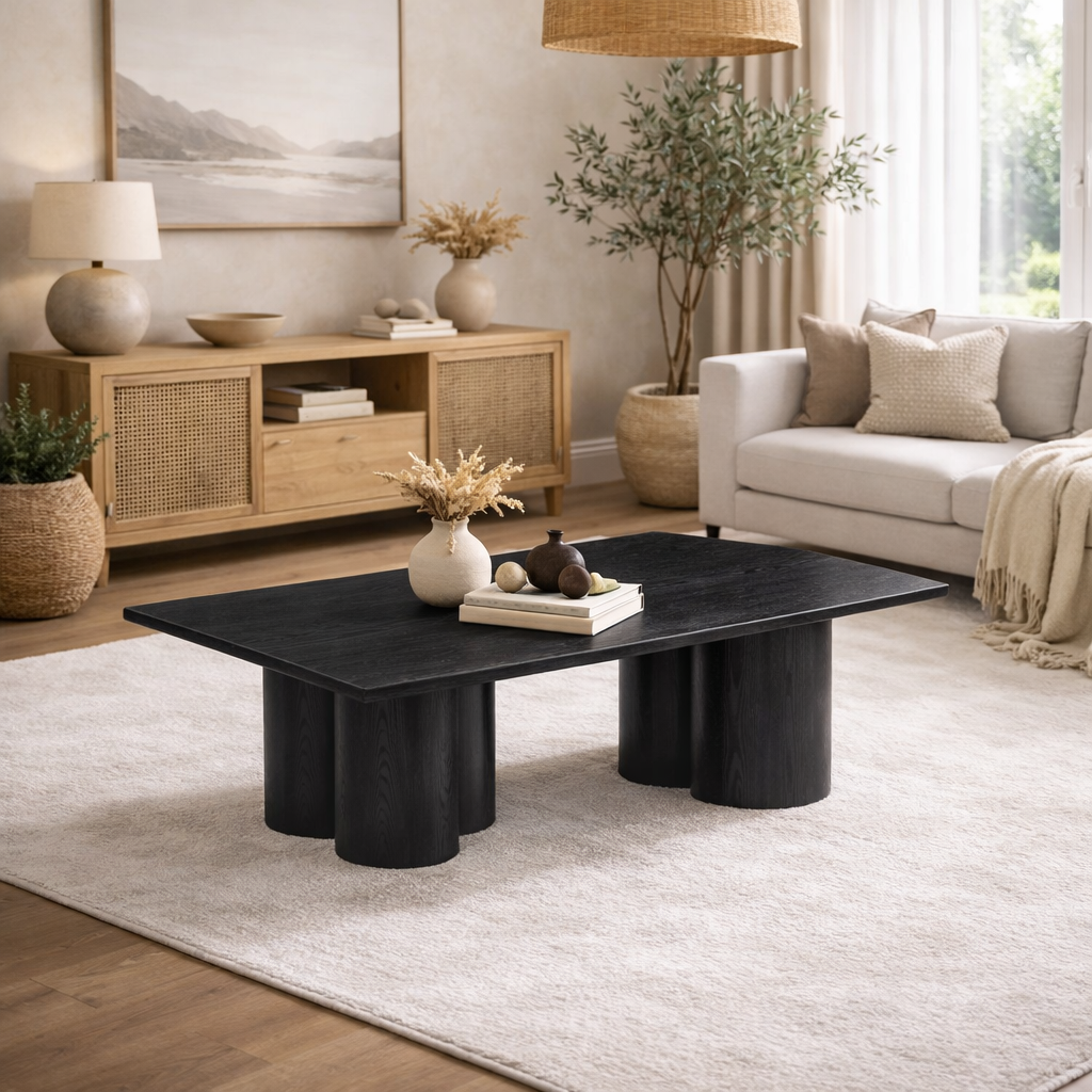 Salontafel Emi 140 cm Japandi Collectie – Zwart