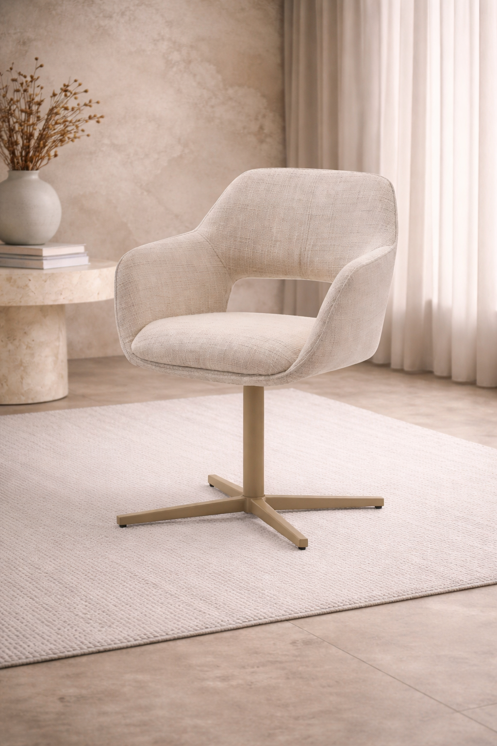 Eetkamerstoel Kira Beige – Draaibaar