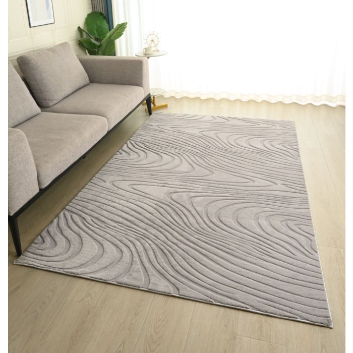 Vloerkleed Miro – Japandi Design – Grijs