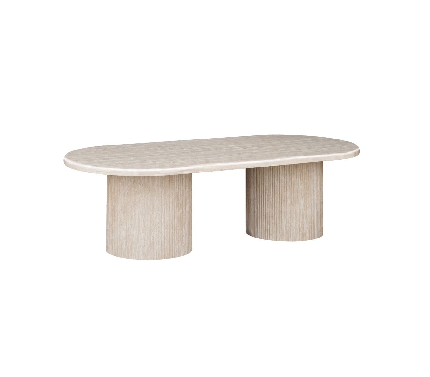 Salontafel Mori 130 cm – Japandi – Travertin Natuursteen