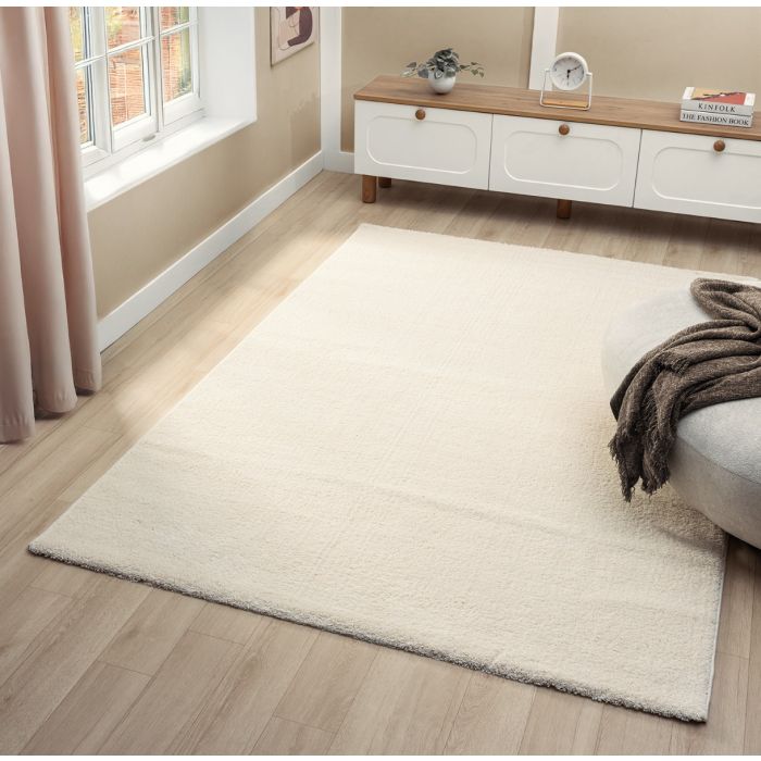 Vloerkleed Naro – Scandinavisch Hoogpolig – Wit