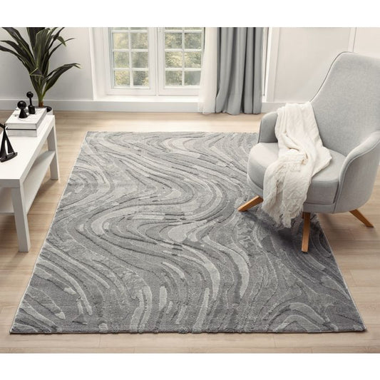 Vloerkleed Varo – Japandi Design – Grijs