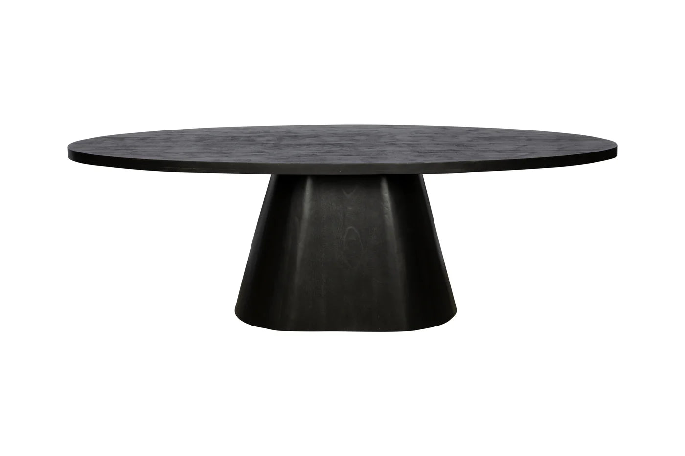 Eettafel Renso– Japandi ovaal – Mango hout – Zwart