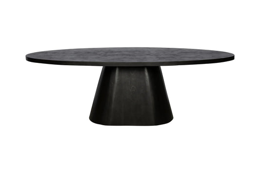 Eettafel Renso– Japandi ovaal – Mango hout – Zwart