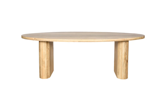 Eettafel Juno– Japandi ovaal – Mango hout – Naturel