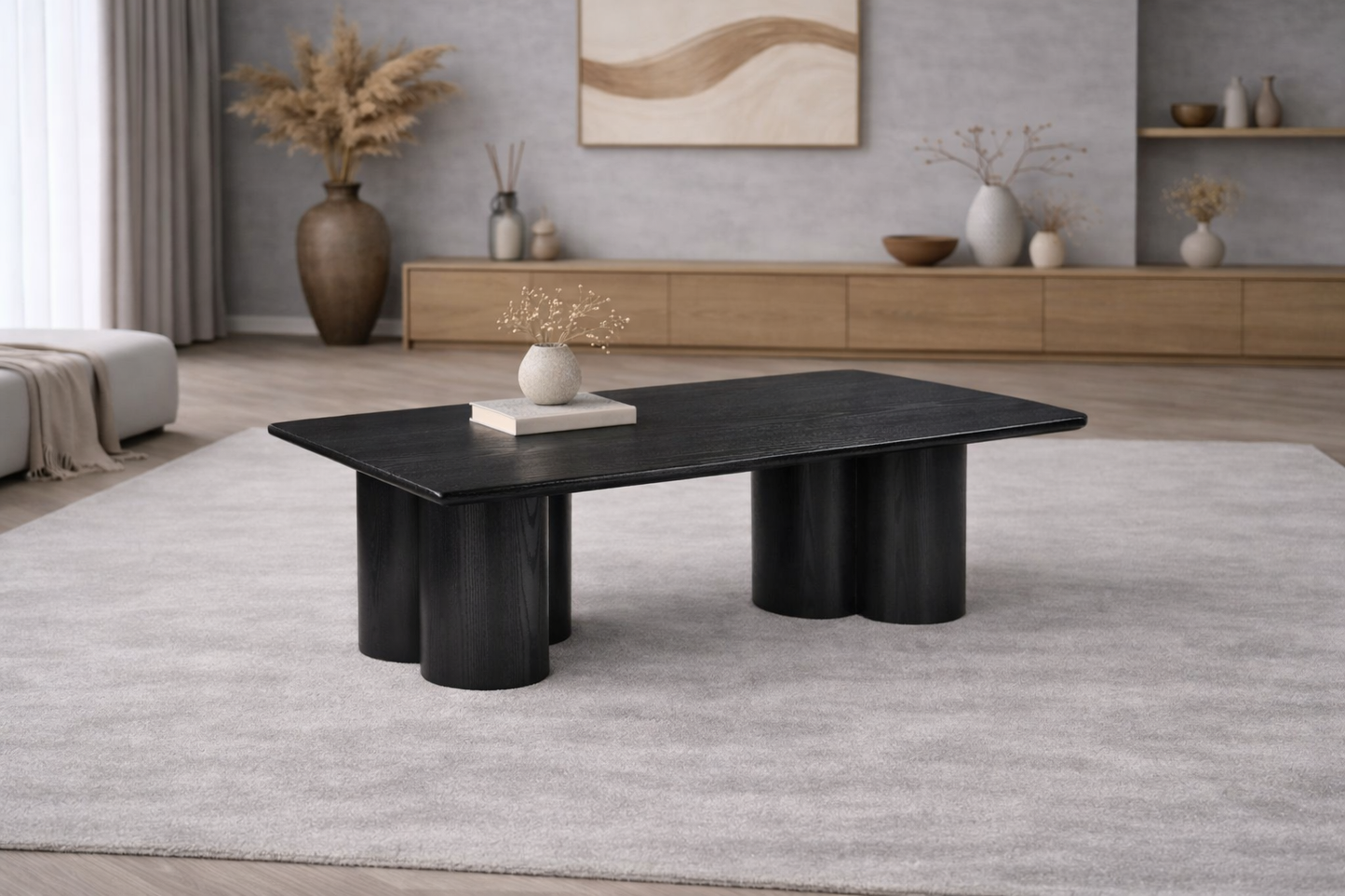 Salontafel Emi 140 cm Japandi Collectie – Zwart