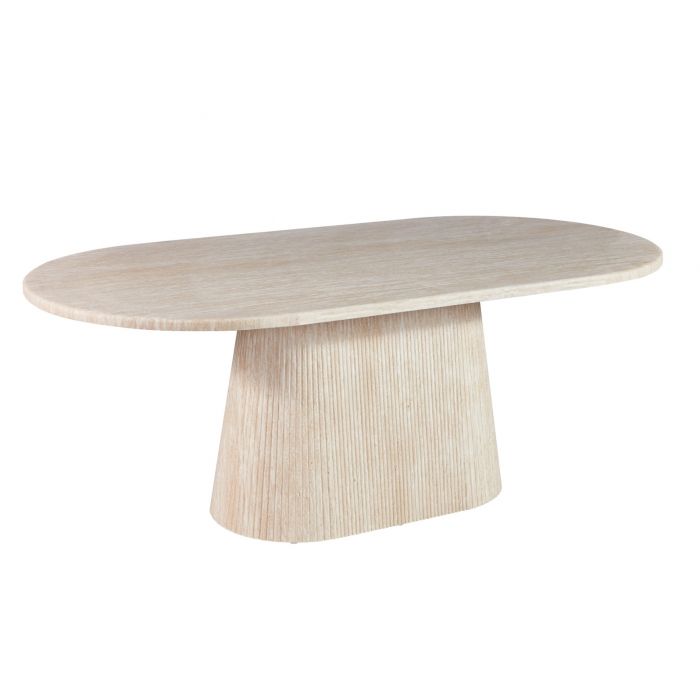 Eettafel Osaka 200 cm – Ovaal – Travertin 