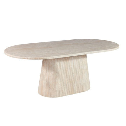 Eettafel Osaka 200 cm – Ovaal – Travertin 