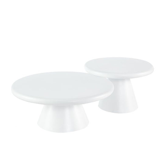 Salontafel MIRA Ø90X40 cm 2-Delig - Japandi