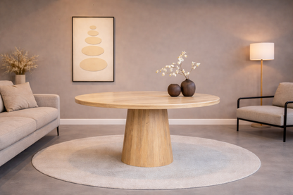 Eettafel Sora – Japandi – Mango hout – Naturel